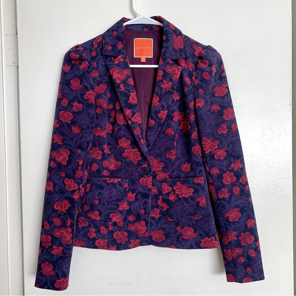 ModCloth Floral Blazer